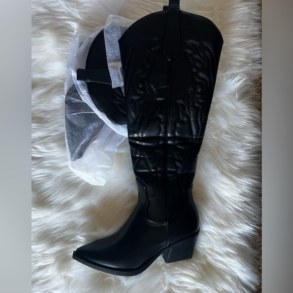 💥LAST MARK DOWN, MUST GO💥 Knee high vegan cowgirl boots